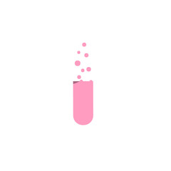 Chemical reaction tubes illustration