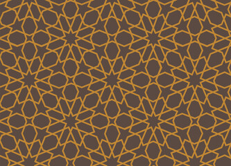 Arabic ornamental line pattern vector illustration