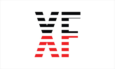 XF three initial letter iconic line negative space minimal logo design vector template. monogram, abstract, wordmark, business, typography, minimalist, brand, company, flat, modern, unique, simple