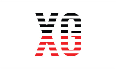 XG three initial letter iconic line negative space minimal logo design vector template. monogram, abstract, wordmark, business, typography, minimalist, brand, company, flat, modern, unique, simple