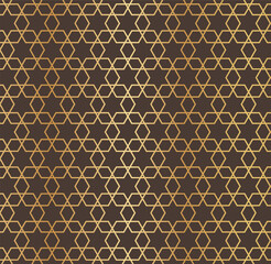 Abstract Arabic golden color vector pattern background 