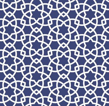 Seamless Arabic persian style pattern vector background