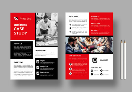 Black and White Business Case Study Design Template