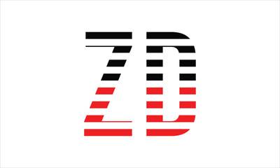 ZD three initial letter iconic line negative space minimal logo design vector template. monogram, abstract, wordmark, business, typography, minimalist, brand, company, flat, modern, unique, simple