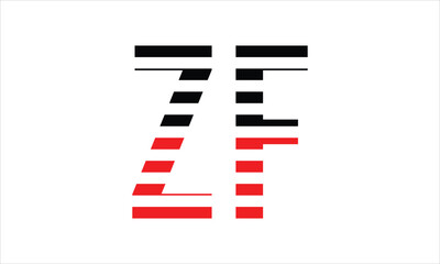 ZF three initial letter iconic line negative space minimal logo design vector template. monogram, abstract, wordmark, business, typography, minimalist, brand, company, flat, modern, unique, simple