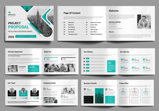 Business Project Proposal Template Landscape Layout