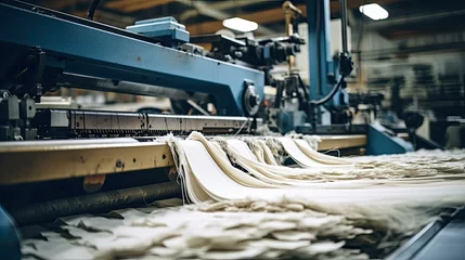 Foto op Canvas weaving machinery textile mill illustration knitting dyeing, sewing embroidery, printing finishing weaving machinery textile mill © sevector