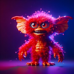 Red nose gremlin highly detailed.Scary but charming.