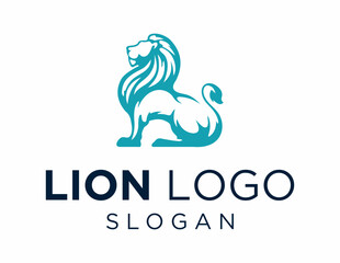 Logo about Lion created using the CorelDraw application. on a white background.