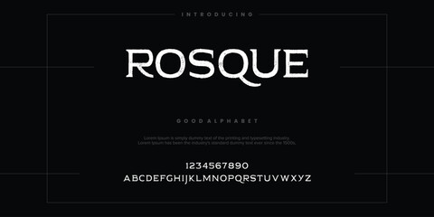Abstract Fashion font alphabet. Typography typeface uppercase lowercase and number. vector illustration