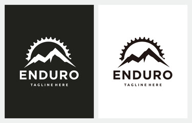 Mountain Bike Cycle Enduro Gear Chain logo design inspiration