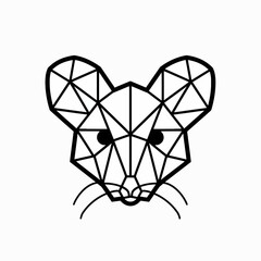 Geometry Lines Of Mouse Head Logo