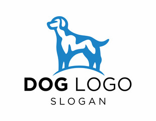 Logo about Dog created using the CorelDraw application. on a white background.