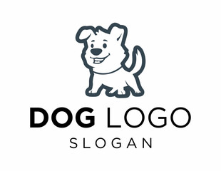 Logo about Dog created using the CorelDraw application. on a white background.