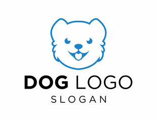 Logo about Dog created using the CorelDraw application. on a white background.