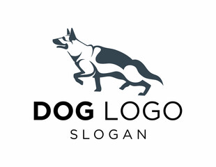 Logo about Dog created using the CorelDraw application. on a white background.