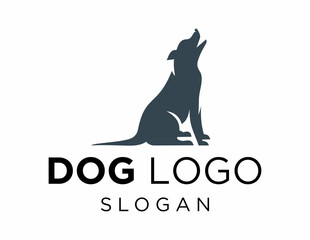 Logo about Dog created using the CorelDraw application. on a white background.