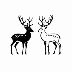 Two minimalist Deer logo