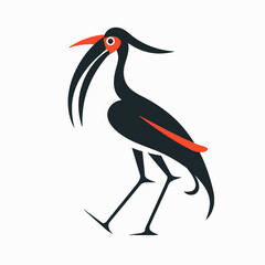 Naklejka premium Ibis Bird Logo Design