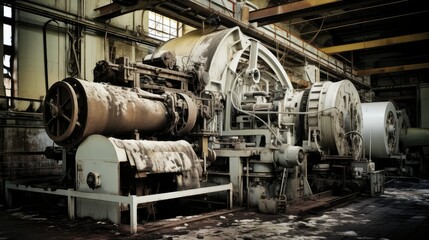 Fototapeta na wymiar production sheet paper mill illustration machinery pulp, manufacturing industry, equipment recycling production sheet paper mill