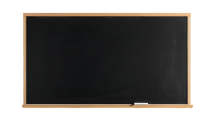 Blank blackboard isolated on PNG transparent background