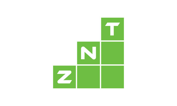 ZNT initial letter financial logo design vector template. economics, growth, meter, range, profit, loan, graph, finance, benefits, economic, increase, arrow up, grade, grew up, topper, company, scale