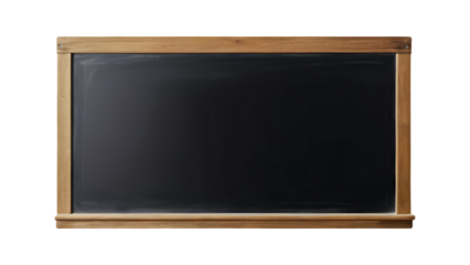 Blank blackboard isolated on PNG transparent background