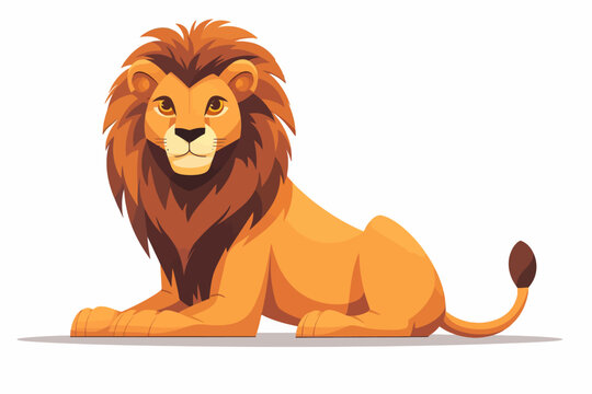 Minimalist Illustration of Lion
