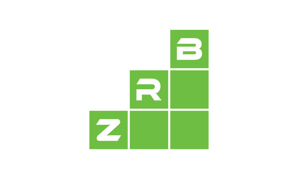 ZRB initial letter financial logo design vector template. economics, growth, meter, range, profit, loan, graph, finance, benefits, economic, increase, arrow up, grade, grew up, topper, company, scale