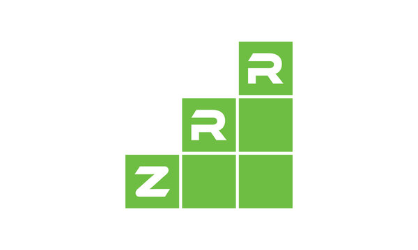 ZRR initial letter financial logo design vector template. economics, growth, meter, range, profit, loan, graph, finance, benefits, economic, increase, arrow up, grade, grew up, topper, company, scale