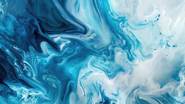 The abstract picture of the two colours between blue and white colour that has been mixing with each other in the form of the ink or liquid to become beautifully view of this abstract picture. AIGX01.