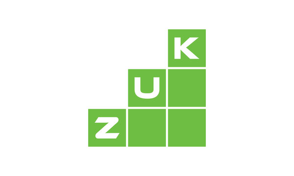 ZUK initial letter financial logo design vector template. economics, growth, meter, range, profit, loan, graph, finance, benefits, economic, increase, arrow up, grade, grew up, topper, company, scale