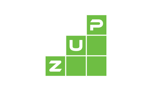 ZUP initial letter financial logo design vector template. economics, growth, meter, range, profit, loan, graph, finance, benefits, economic, increase, arrow up, grade, grew up, topper, company, scale
