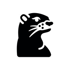 Otter head icon vector illustration
