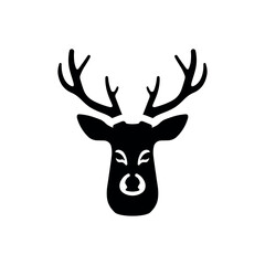 silhouette head deer icon Vector illustration. EPS10