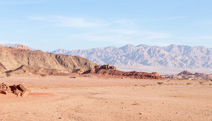 Fantastically  beautiful landscape in the national park Timna, near the city of Eilat, in southern...