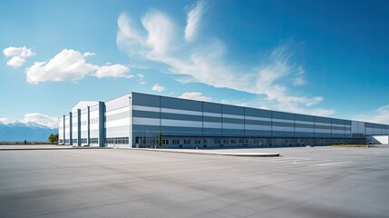 supply business warehouse building illustration facility receiving, organization management, operations automation supply business warehouse building