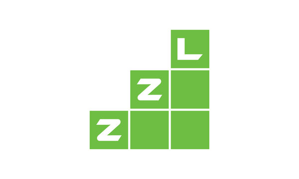 ZZL initial letter financial logo design vector template. economics, growth, meter, range, profit, loan, graph, finance, benefits, economic, increase, arrow up, grade, grew up, topper, company, scale