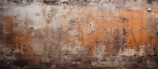 Weathered Wall with Rusty Paint Texture, Old Industrial Background Concept