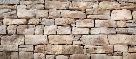 Intricate Stone Wall Texture with Rustic Brown Pattern and Weathered Surface