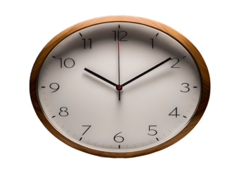 Wall clock isolated on white background