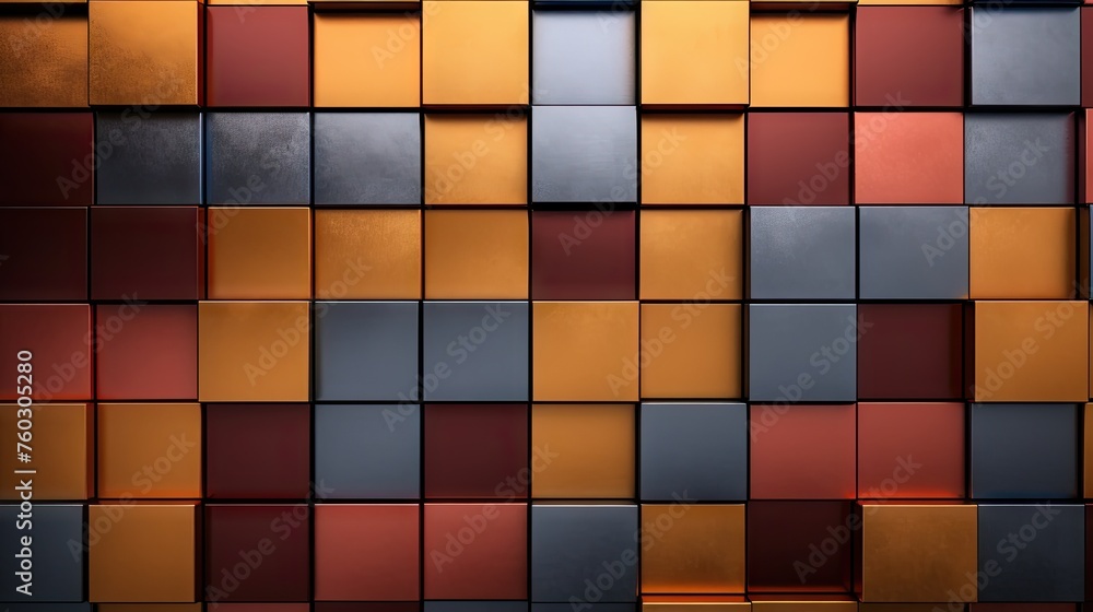 Poster diverse array of geometric shapes comprising an abstract wall art display