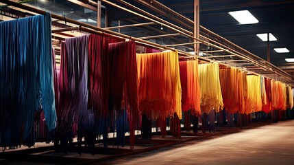 loom line textile mill illustration cotton silk, yarn dyeing, spinning knitting loom line textile mill - obrazy, fototapety, plakaty