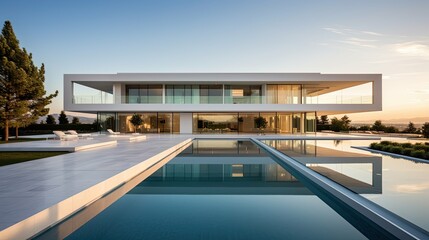 Obraz premium grand residence mansion building illustration opulent lavish, palace manor, villa regal grand residence mansion building