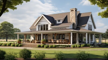 Naklejka premium vintage hardwood farmhouse building illustration reclaimed barnwood, timber pine, maple cherry vintage hardwood farmhouse building