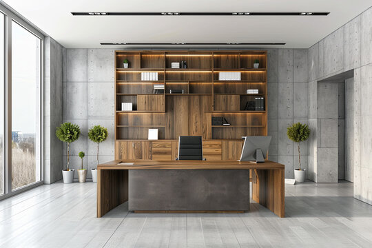 An elegant luxurious office room for a boss