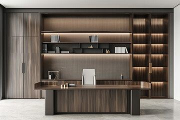 An elegant luxurious office room for a boss