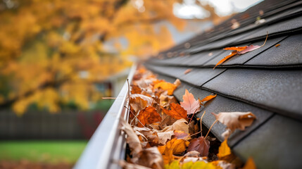 Gutters full of leaves