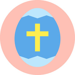 Obraz premium Easter Egg Block Flat Style