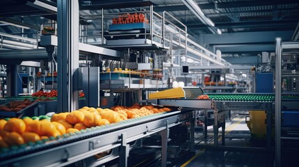 innovation automated food processing illustration robotics machinery, quality safety, speed precision innovation automated food processing - obrazy, fototapety, plakaty
